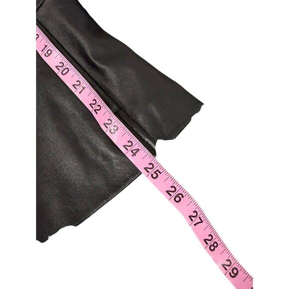 Vintage Retro 90’s Style Apt 9 Lambskin Leather Black Zip Up Jacket Womens Small - Picture 9 of 9